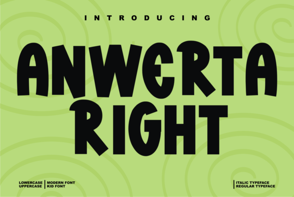 Anwerta Right: A Bold Display Font for Digital Designers