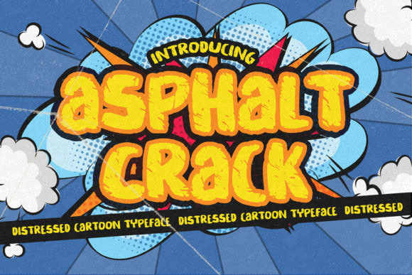 Asphalt Crack: A Distressed Display Font That Brings Handmade Charm to Life