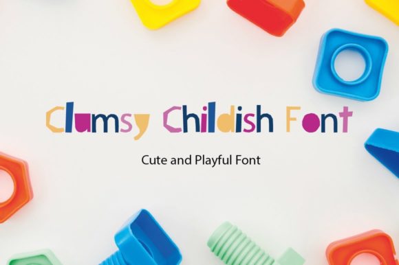 Clumsy Childish: A Playful Display Font for Crafters and Product Designers