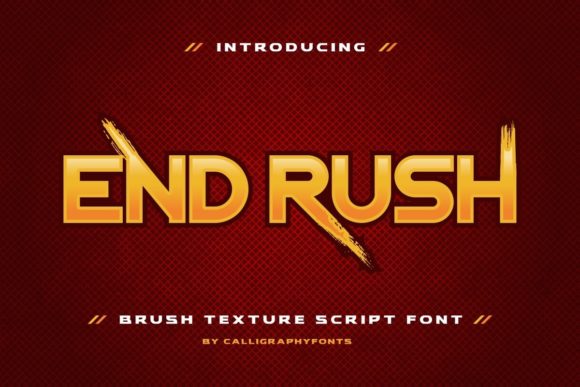 End Rush: A Bold Display Font for Striking Web Design
