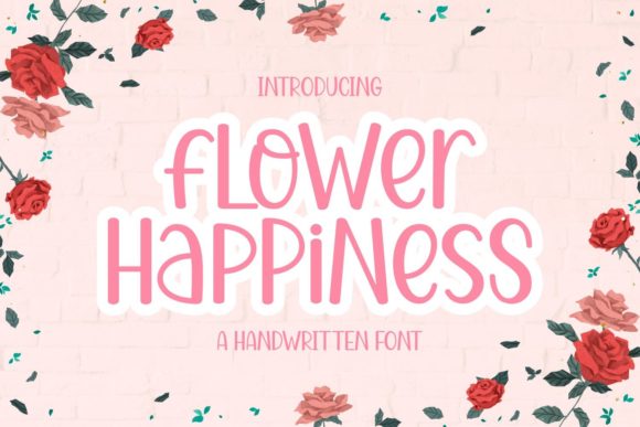 Flower Happiness: A Nature-Inspired Display Font for Handmade Labels, Invitations & More