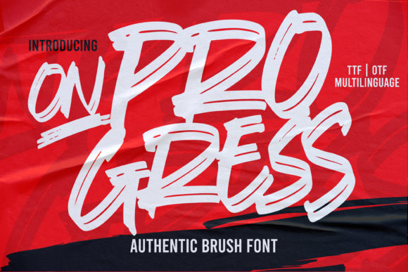 On Progress: A Bold Display Font for Crafters and Product Designers