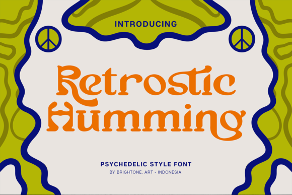 Retrostic Humming: A Psychedelic Display Font for Editorial Flair