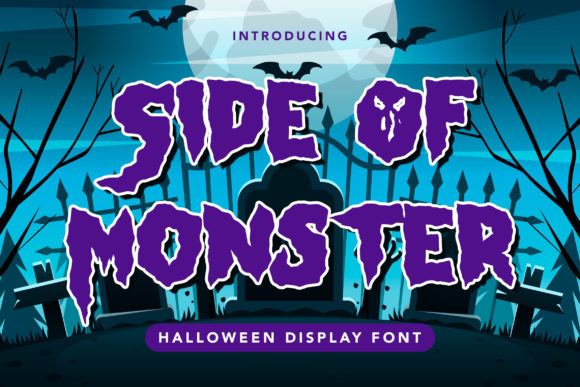Side of Monster: A Bold Display Font for Spooky Editorial Charm