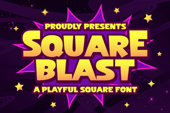 Square Blast: A Playful Display Font for Editorial Charm