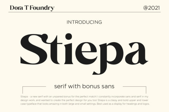 Stiepa: A Bold Display Font for Impactful Marketing Typography