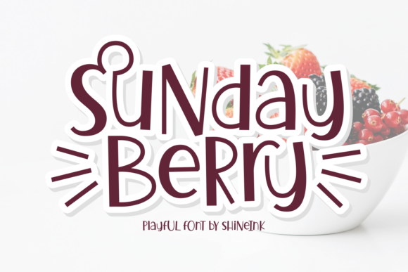 Sunday Berry: A Fresh Display Font for Handmade Labels, Invitations & Shop Designs